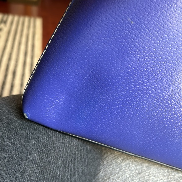 Kate Spade Purse/Handbag CERULEAN BLUE Leather w/Gold Chain Strap w/Leather - Picture 14 of 14